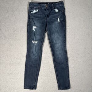 1822 Denim‎ Jeans Women’s Size 6 Adrianna Skinny Distressed Denim Grunge Fade